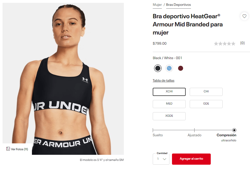 Cómo hacer un pedido en Under Armour