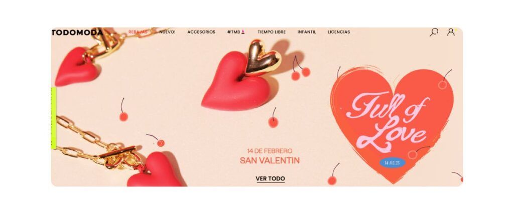 Tiendas en línea Día del Amor y la amistad 14 de febrero Día de san Valentín Todomoda