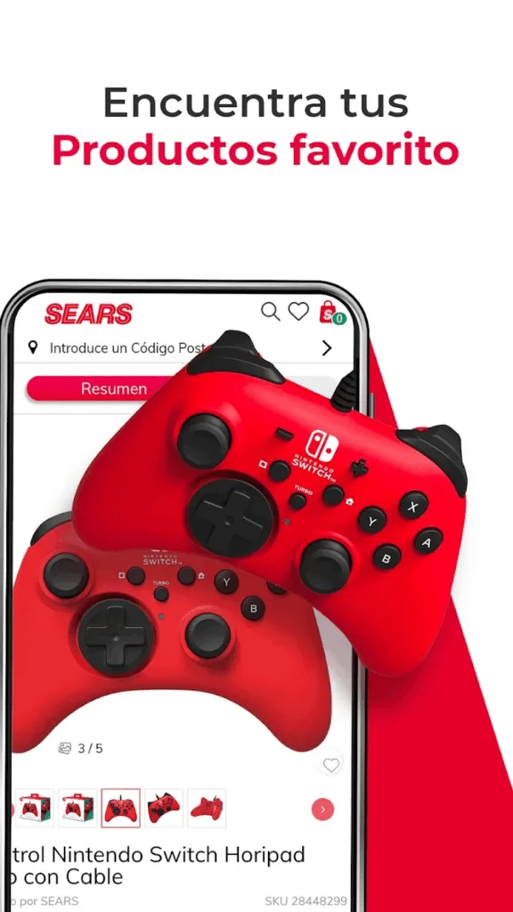Rastreo en app Sears