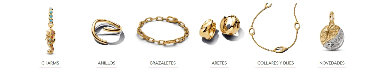 Productos de venta en tienda en línea Pandora